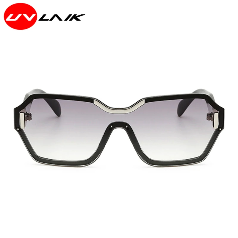 

UVLAIK Candy Rectangle All-in-one Men Women Sunglasses Exquisite Frame Design Hige Clear Gradient Anti glare women goggles UV400