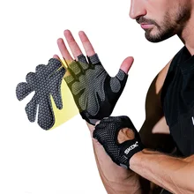 Перчатки для фитнеса, дышащие, силиконовые, с открытой спинкой, перчатки для тренажерного зала, тяжелая атлетика, тренировочные гантели для кроссфита, аксессуары для бодибилдинга