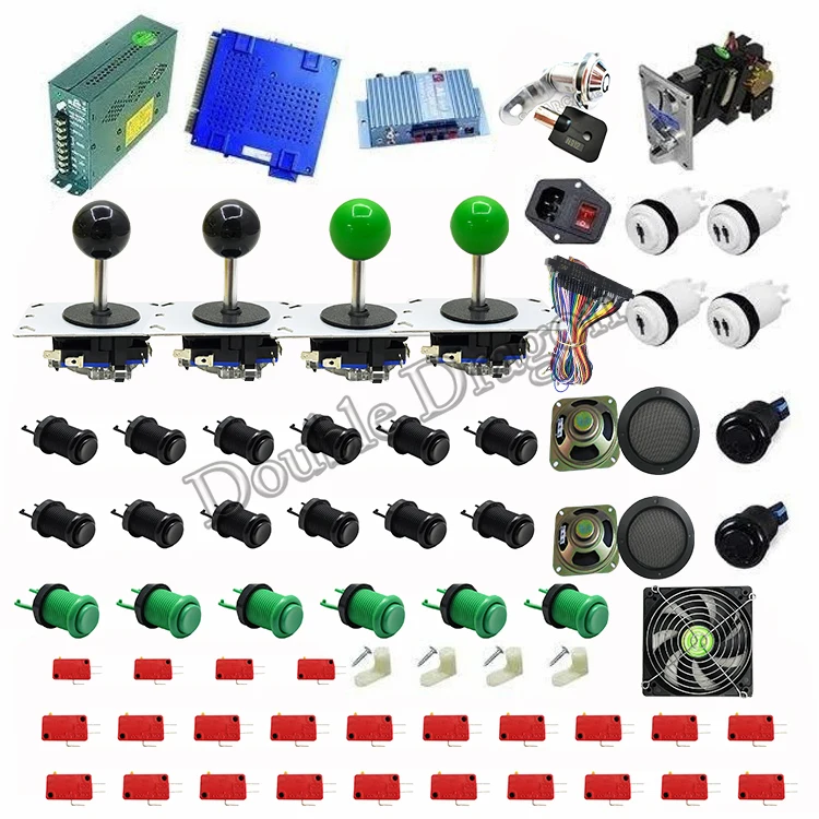 US $372.97 diy cocktail arcade kit parts game elf 1162 in 1 jamma vertical VGA CGA output joystick button harness speaker etc bundles