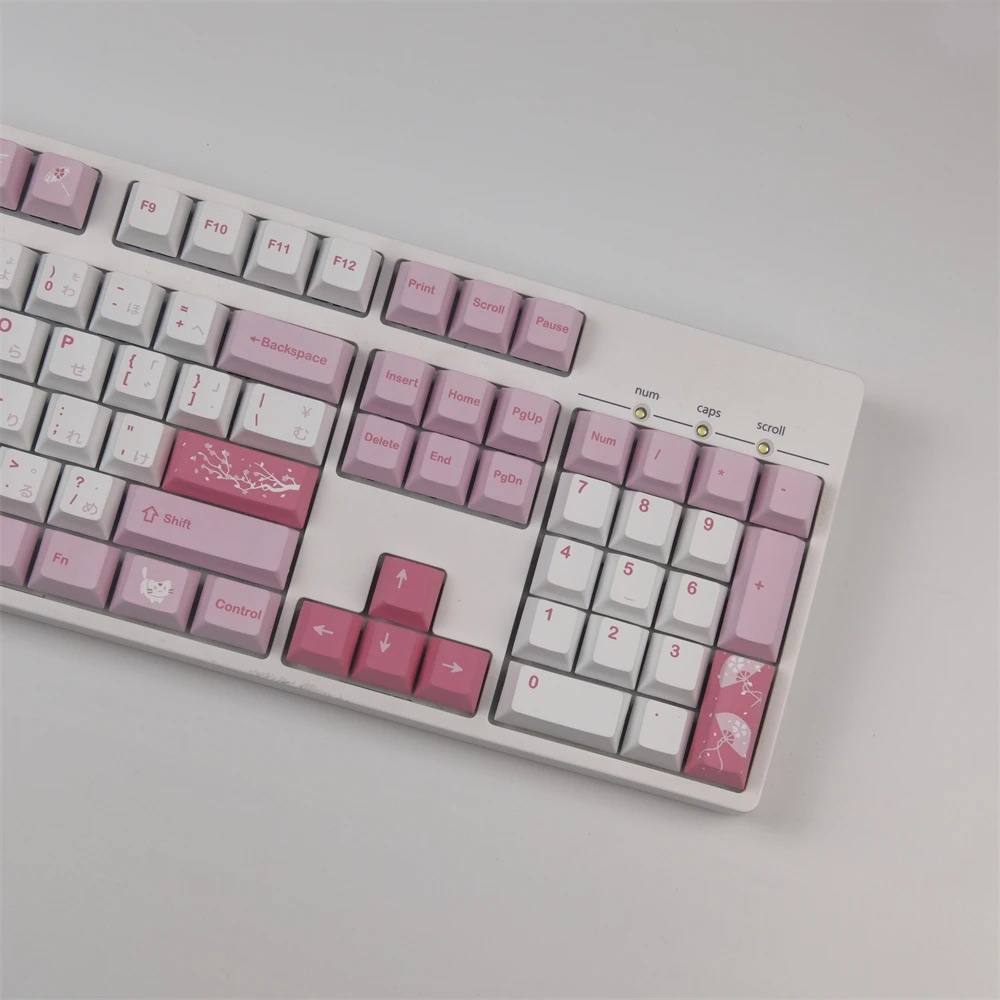 Chaves Cereja PBT DYE-Sublimação Keycap Com 1.25U 1.75U 2U Shift 7U Space Bar