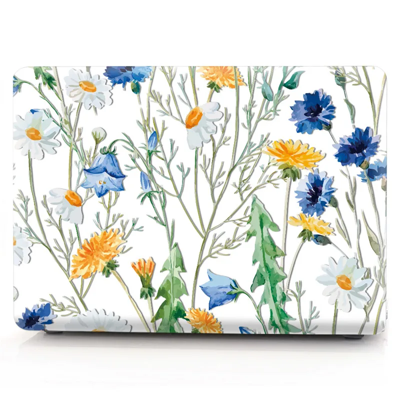 Floral Case for Macbook Air 13 A1466 A1932 Clear Cover for Mac book Pro 13.3'' A1708 Case for Macbook Air Pro Retina 11 12 13 15