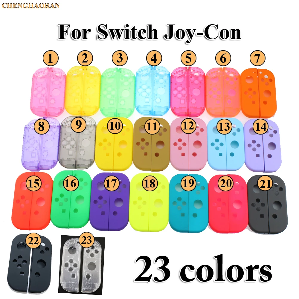 

23Colors to choose 1Set Full Housing Faceplate Handle Shells Case Cover for Nintend Switch Controller Joy-Con