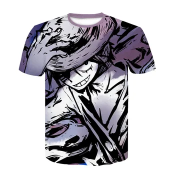 

2020 summer one piece anime t shirt 3d Male Streetwear Hip Hop funny t shirts Japanese Cartoon Shirt Men T-shirt Luffy tshirt