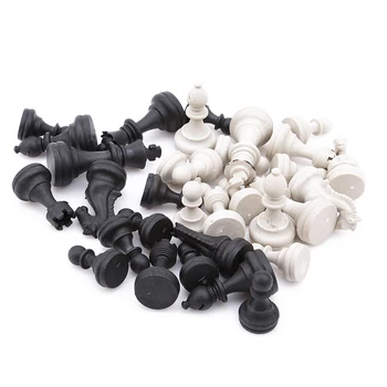 

32 Medieval Chess Pieces/Plastic Complete Chessmen International Word Chess Game Entertainment