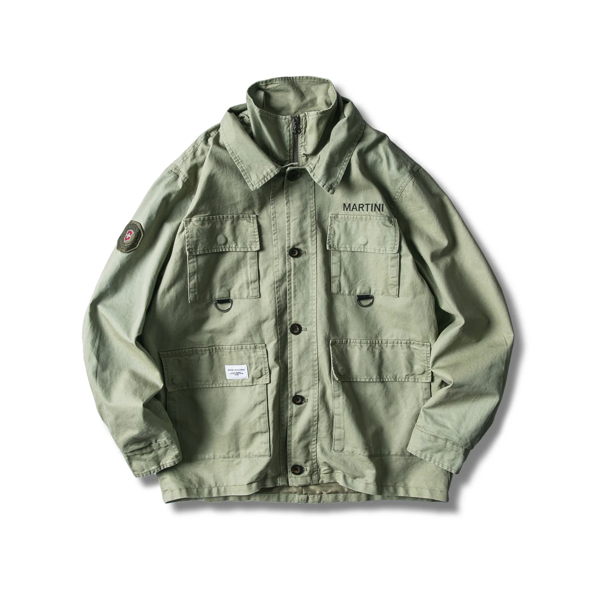 

City Where the Product 2019 Solid Color Men Multi-pockets Popular Brand Jacket Men's Spring And Autumn New Style American-Style