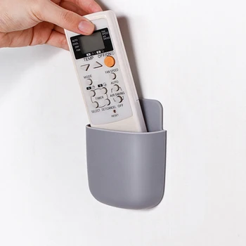 

1pcs Wall Mounted Storage Organizer Box Remote Control Air Conditioning Storage Mobile Phone Plug Holder Container