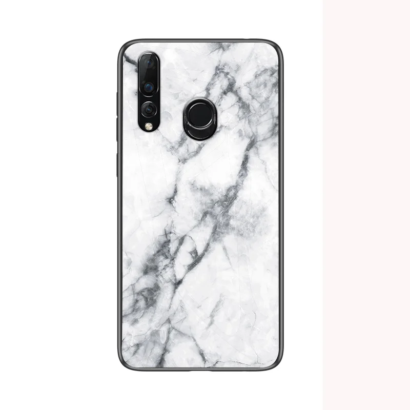 Белый Для huawei Y9 Prime P Smart Plus Z STK-LX1 чехол мраморный глянцевый чехол из закаленного стекла для huawei Honor 10i 20i 10 20 Lite чехол - Цвет: Белый