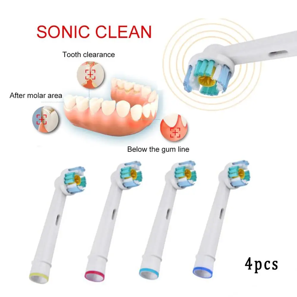 

4 Pcs Toothbrush Heads Universal Replacement Electric For Oral B Braun Vitality EB-18A Soft Tooth Brush Heads
