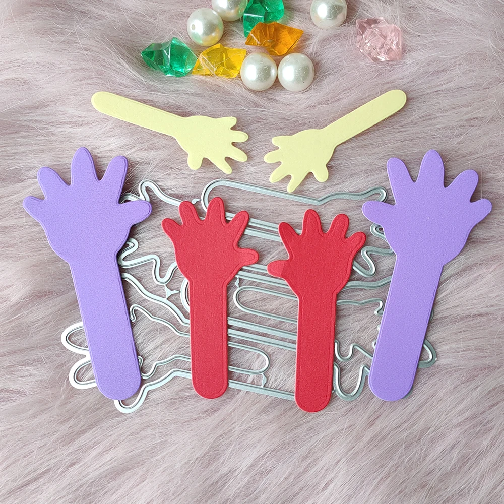 

New 3 Pcs Arm or hand metal cutting die mould scrapbook decoration embossed photo album decoration card making DIY handicrafts