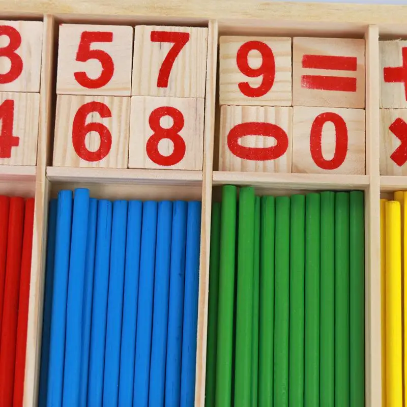 Детские математические игрушки деревянные для счета Stick Обучающие счетные