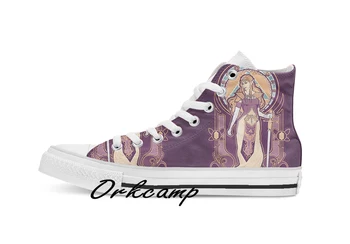 

Zelda Nouveau Custom Casual High Top lace-up Canvas shoes sneakers Drop shipping