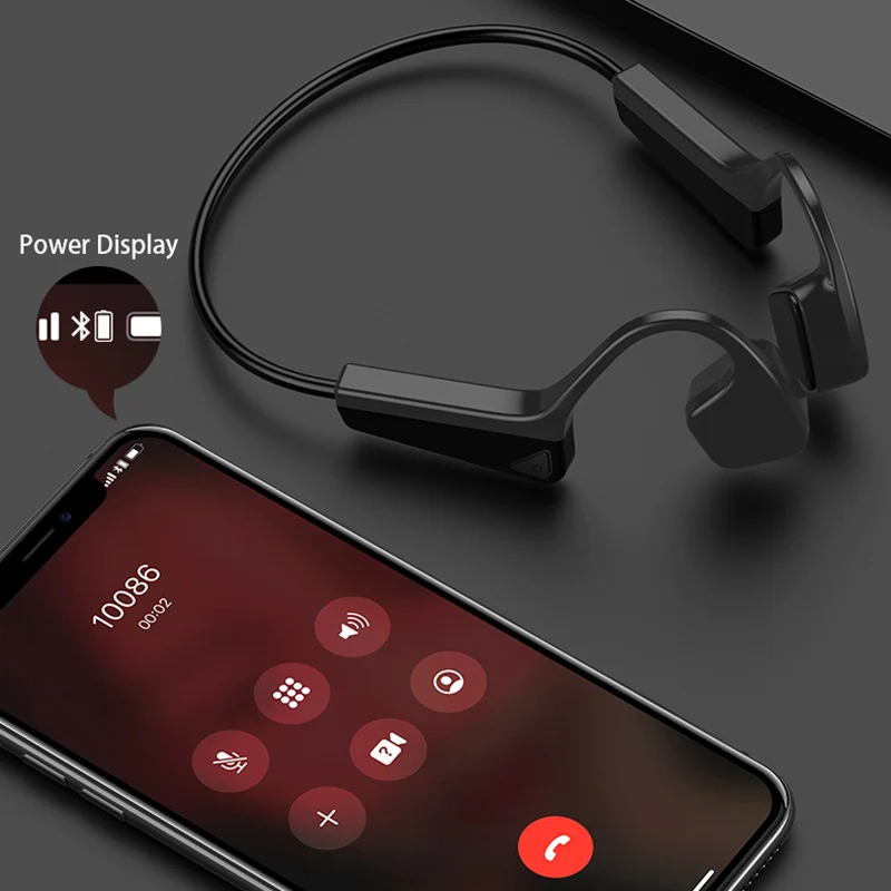 Bluetooth 5 0 Hi Tech Wireless Headphones Bone Conduction Earphone Outdoor Sport Headset With Microphone Handsfree Headsets