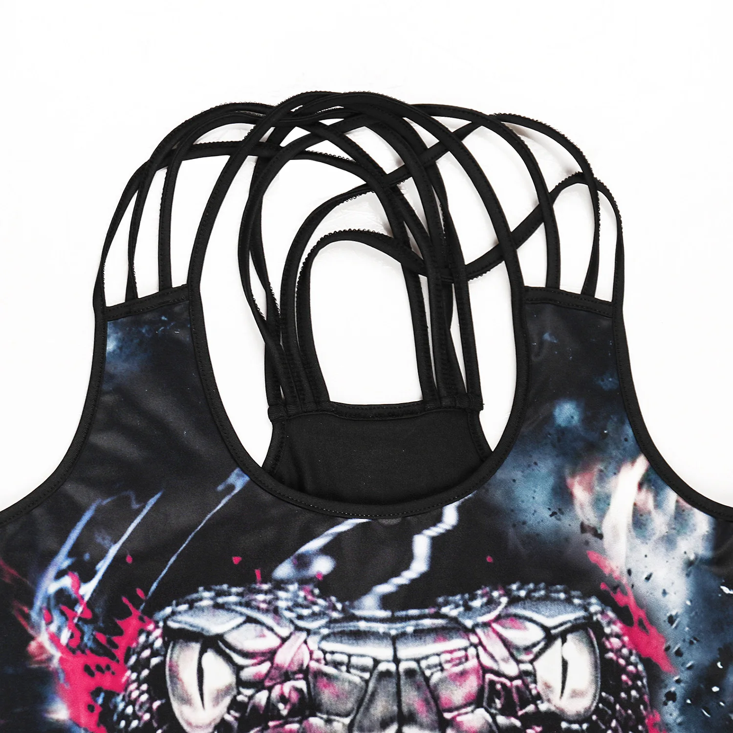 New Halloween Europe and America Women's Wear Cross-border 3D Terror Skeleton Digital Printing Vest
