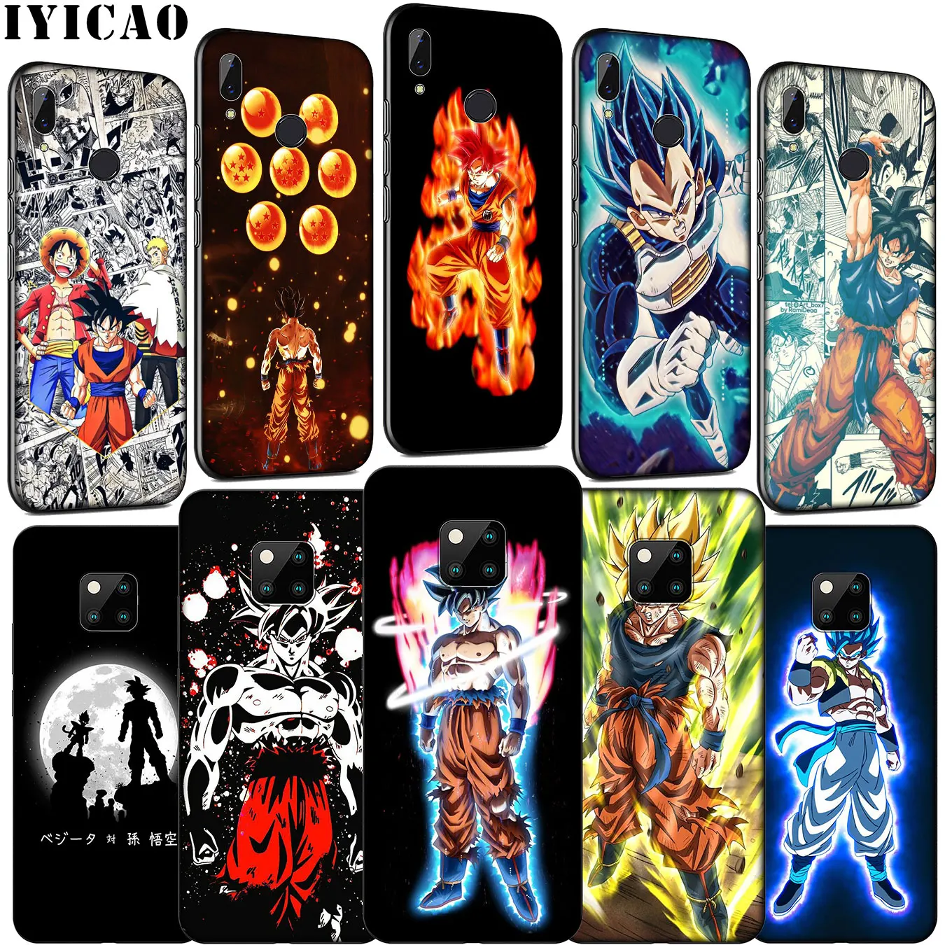 IYICAO Goku Dragon Ball Z Мягкий силиконовый чехол для телефона Huawei Mate 30 20 10 Pro черный Nova 5i 4 3 3i