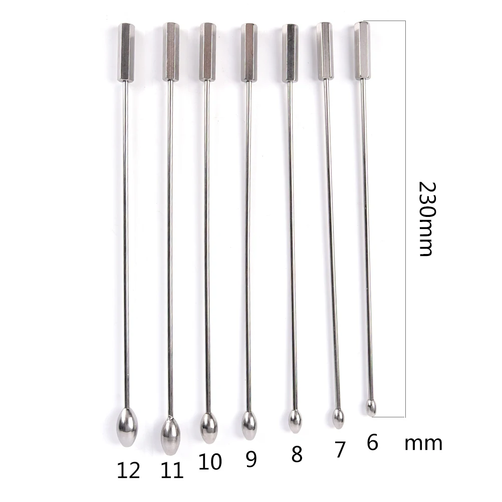 6/7/8/9/10/11/12mm Urethra Gay Fetish Stainless Steel Penis Plugs Male Urethral Dilator Uretral Catheter  for Men Adult Products