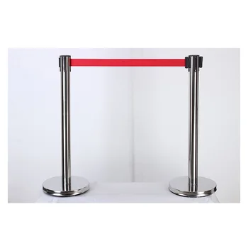

School guardrail pole warning belt isolation fence guardrail guard line parking project floor-standing. Safety line