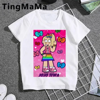 

Kawaii Jojo Siwa T Shirt Kids Summer Tops 2020 Funny Kids Clothes Cute Girls Fashion Graphic Cartoon Casual Children Clothes