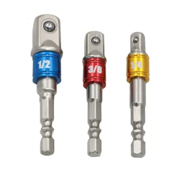 

Hex Drill Bit Socket Adapter 1/4\\\" 3/8\\\" 1/2\\\" Drive Electric Impact Driver Tools