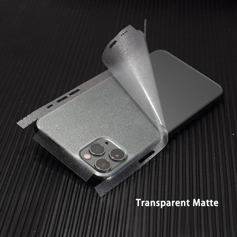 Clear Matte Прозрачная 3D пленка из углеродного волокна, пленка для телефона, задняя наклейка для iPhone 11 Pro XS MAX XR X 8 7 6 6S Plus, прозрачная наклейка - Цвет: Clear Matte