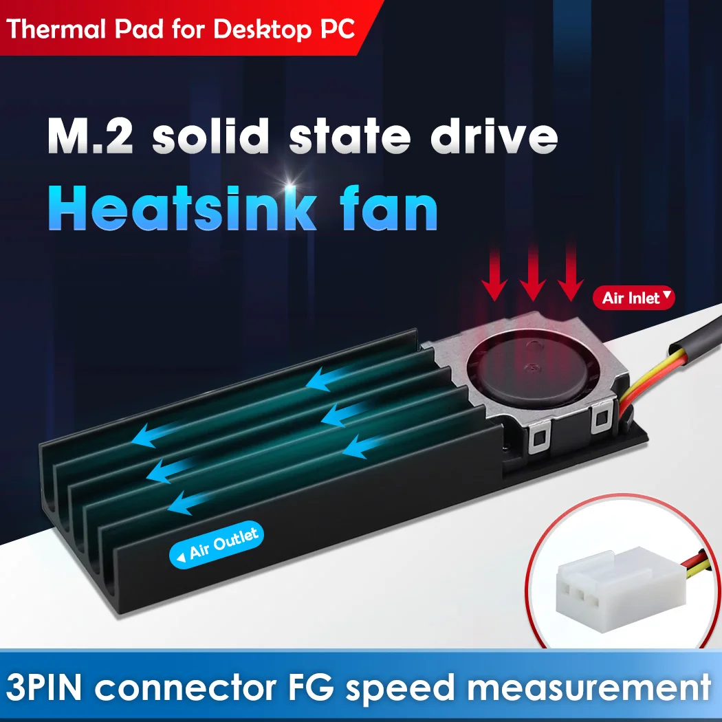 Ssd Nvme Dissipador de Calor Peça m2 2280 22110 Disco Rígido de Estado Sólido Dissipador de Calor de Alumínio com Almofada Térmica Resfriamento para pc Desktop M.2