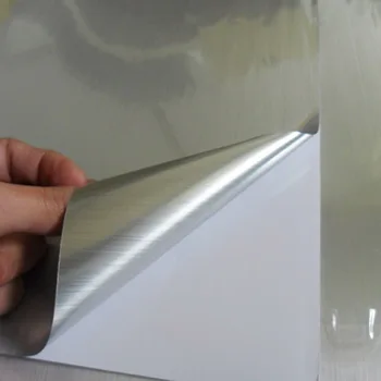 잉크젯 프린터용 전문 특수 레이어, 40 미크론 두께 A4 블랭크 브러시 실버 스티커 라벨 용지, 고품질