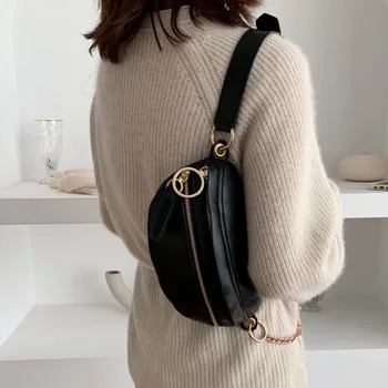 

Women Zipper Waist Bag Fanny Pack Soft Pu Leather Waist Bags Chest Bag Ladies Travel Portable Messenger Bags 2020 Bolso Cintura