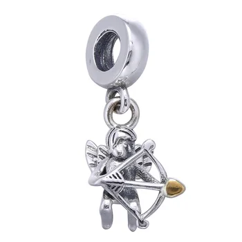 

Authentic 925 Sterling Silver Bead Charm The God of Love Cupid Pendant Beads Fit Pandora Bracelet Bangle Diy Jewelry