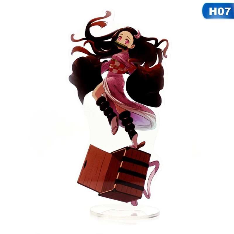 7 Японское аниме Demon Slayer: Kimetsu No Yaiba Kamado Tanjirou Kamado Nezuko фигурка на акриловой подставке модель настольного декора Косплей - Цвет: 7