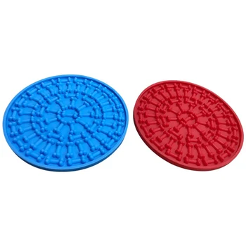 

Dog Licking Pad 2PCS Pad-Dog Washing Dispersing Device, Super-Sucking Slow Food Dog Pad, Can Be Used for Pet Bathing