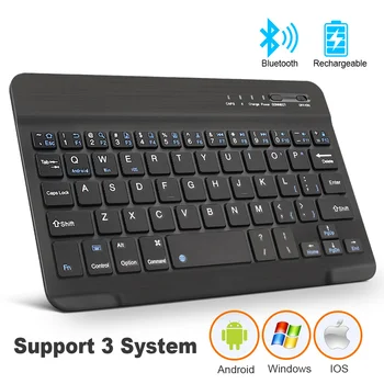 

Mini Wireless Keyboard Bluetooth Keyboard For ipad Phone Tablet Rubber keycaps Rechargeable keyboard For Android ios Windows