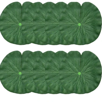 

20CM Artificial Floating Foam Lotus Leaves Fake Foliage Pond Decoration Pack of 10