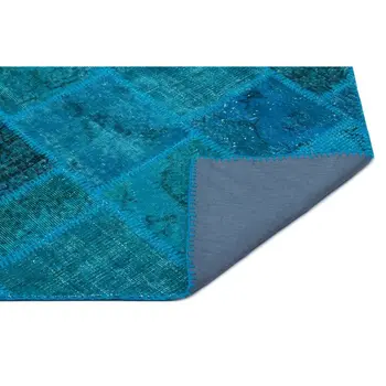 

Handmade Turquoise Vintage Overdyed Patchwork Area Rug 080x150 Cm-2'7''X4'11''