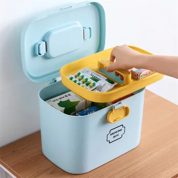 

Household First Aid Kit Medical Box Home Medicine Chest Box Large Storage Organizer Emergency Container Medical Kit