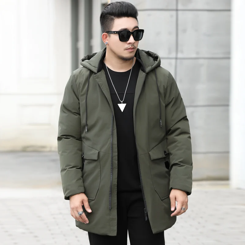 

10XL 8XL Men Winter New Long Casual Camouflage Hooded Jacket Parkas Men Outdoor Fashion Warm Thick Pockets Army Coat Parkas Men