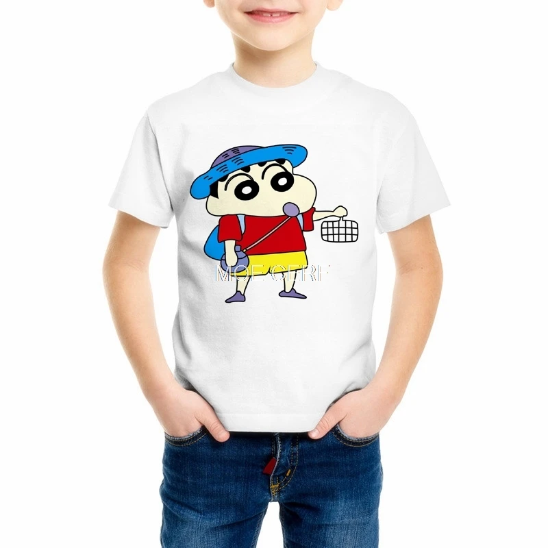 Модная Детская футболка с 3D принтом «Crayon Shin-chan», Детская футболка с короткими рукавами и круглым вырезом для мальчиков и девочек, Повседневная Милая футболка с принтом, 47C-6 - Цвет: 5