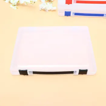 

Transparent Storage Box Clear Plastic Document Paper Filling File Case Portable Ducoment Storage Holder with Black Buckle