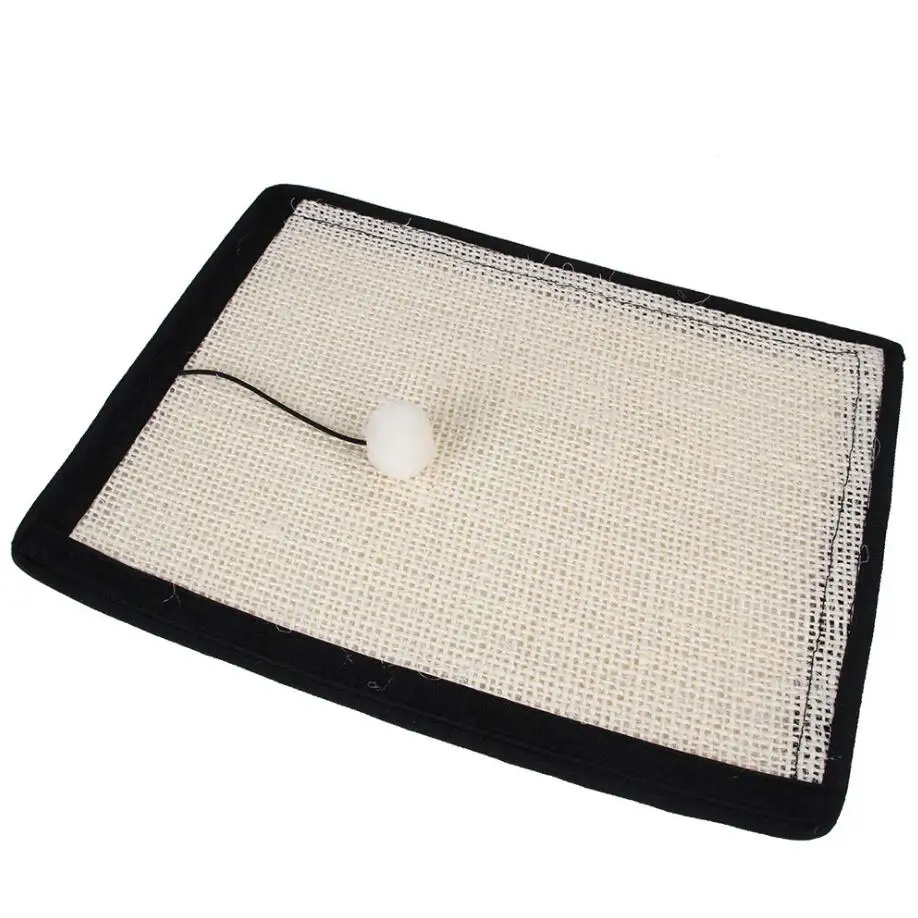 40x29cm with nail Кот мяч игрушка коврик-Когтеточка сизаль диван мебель для животных чехол моющийся прочный кошки Подушка-Когтеточка чехол мебель против царапин - Цвет: 40x29cm with nail