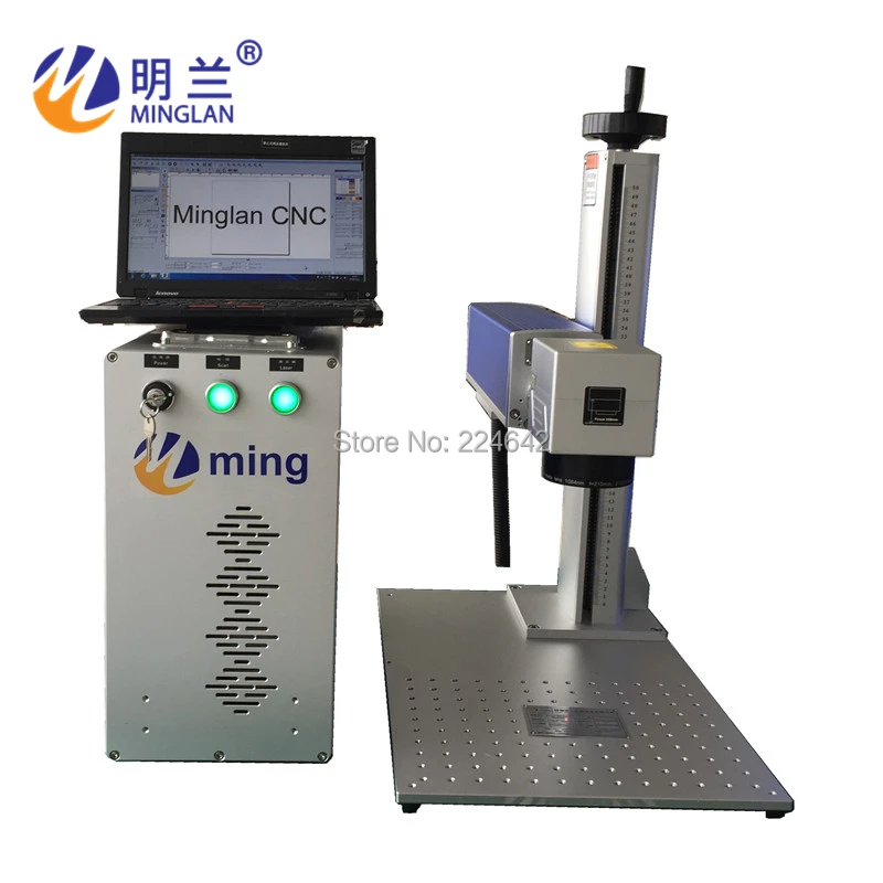 

20w Portable fiber marking machine with computer/ metal laser engraving machine
