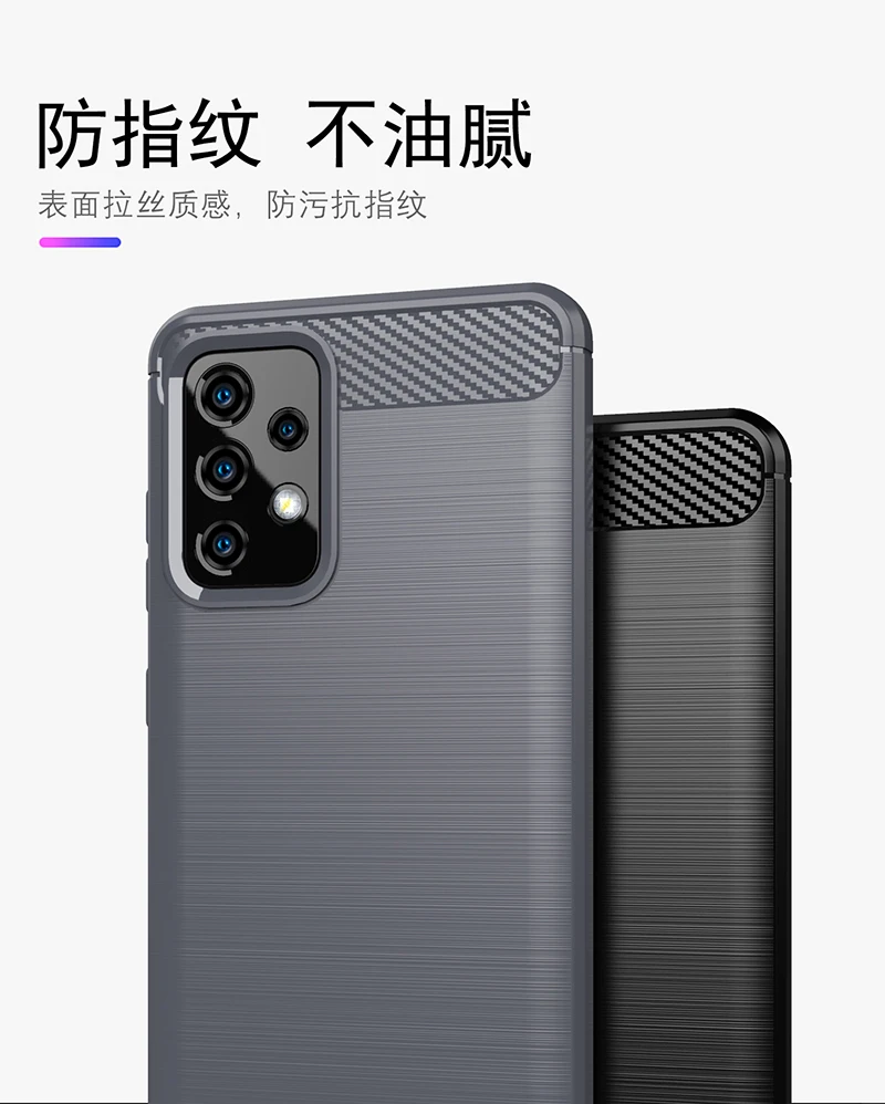 samsung silicone cover For Samsung Galaxy A52 5G Case Shockproof Bumper Carbon Fiber Soft Back Cover For Samsung A52 5G Phone Case For Samsung A52 5G samsung silicone cover