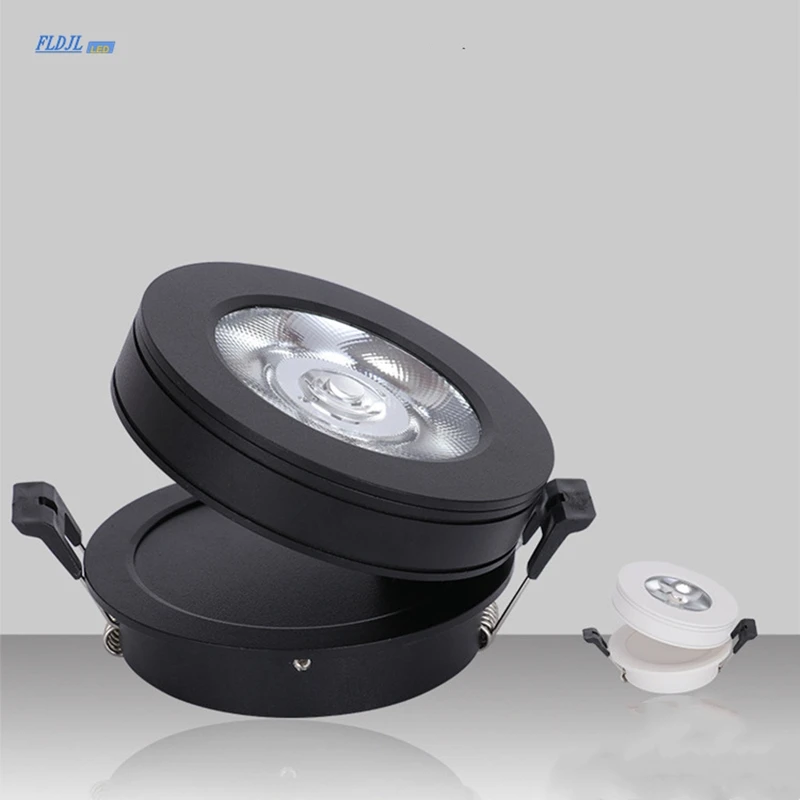 

Mini LED Black White Downlight 5W 7W 10W 12W Spot Light ac85-265V Warm/Cold White LED Foldable Recessed Down Light Ceiling Lamp