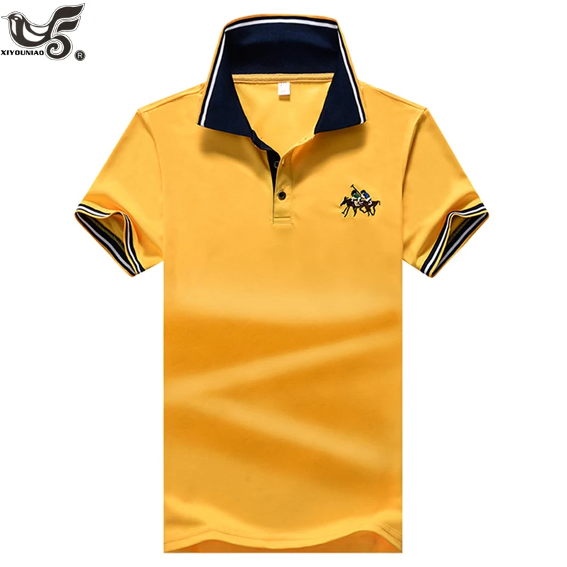 Мужская Однотонная рубашка с коротким рукавом Размеры M ~ 7XL 8XL|Поло| |