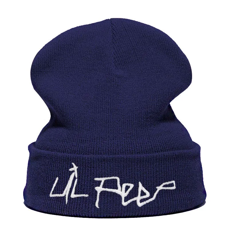 Lil Peep Beanie с вышивкой xxxtentacion Love lil. peep Мужская и женская вязаная шапка вязанные шапочки Skullies теплая зимняя унисекс Лыжная хип-хоп шапка