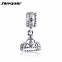 Моя Принцесса Тиара подвесные шармы DIY Изготовление ювелирных изделий для женщин модные 925 пробы серебряные ювелирные изделия подходят бусины браслеты амулеты DA043