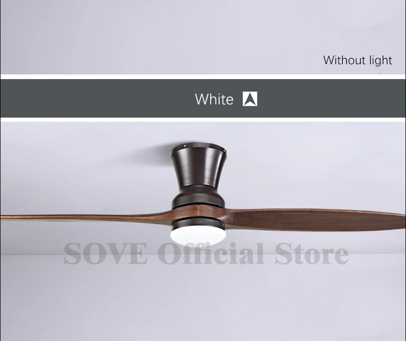 60 Inch Village Wooden Ceiling Fan With Light 2 Blade DC Motor Wood Ceiling Fans Without Light Decorative Ceiling Light Fan Lamp