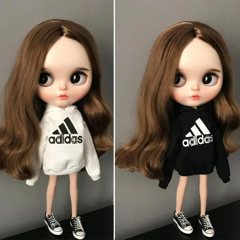 Кукла Спортивная одежда Толстовка с длинным рукавом шляпа для blyth OB 24 Ob 27 LC AZ Barbe 1/6