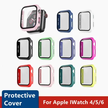 

Protective Cover For Apple Watch 4/5/6 Generation Protective Cover PC Tempered Film Integrated Protective Shell NEW
