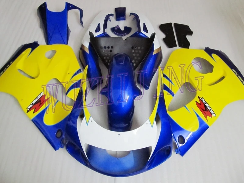 Обтекатели GSXR750 1996 Обтекатели GSXR600 1999 цвет: желтый, белый синий набор для всего тела для Suzuki GSXR600 1996-2000 - Цвет: COMPRESSION mold
