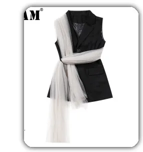 [EAM] 2020 New Spring Vintage O Collar Loose Three Quarter Sleeve Tops Full Length Pants Suit Summer Women Fashion Tide OA979