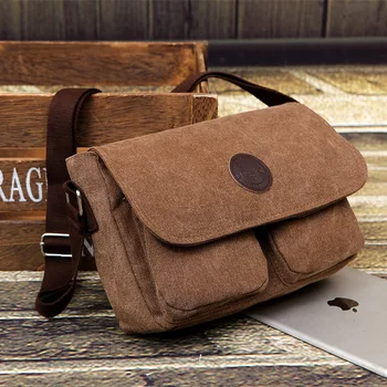 

New Style Men's Bag Canvas Bag Men and Women Cross Shoulder Bag Shoulder Bag Retro New Style Men Canvas Bag