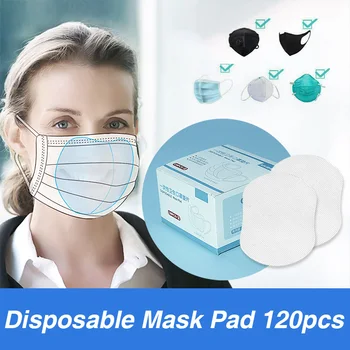 

120pcs Disposable Mask Pad Replacement Mask Gasket Anti Dust Respiratory Filter Mask Against Pollution Mat